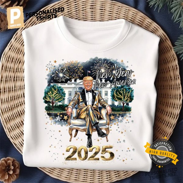 Trump 2025 New Year America T shirt 3