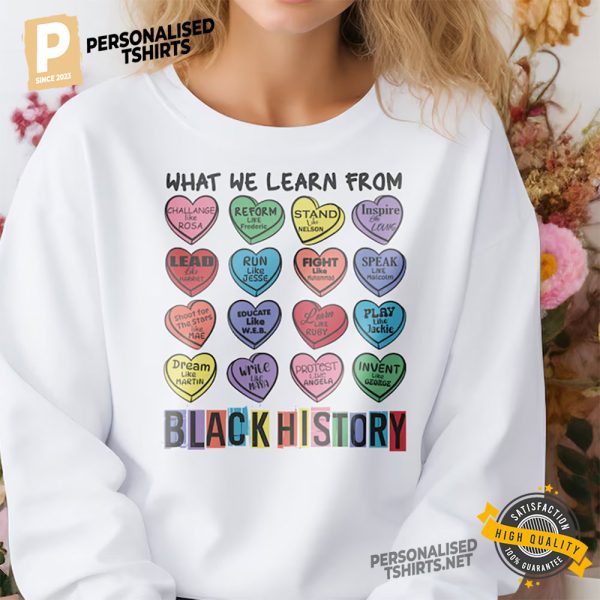 martin luther king What We Learn From Black History Shirt 2