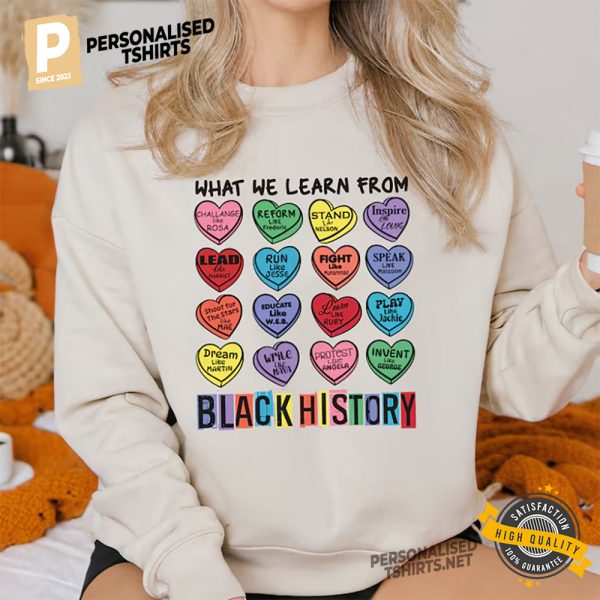 martin luther king What We Learn From Black History Shirt 3