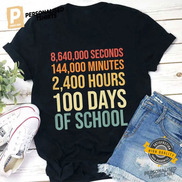 100 Days Of School Teacher T Shirt 1