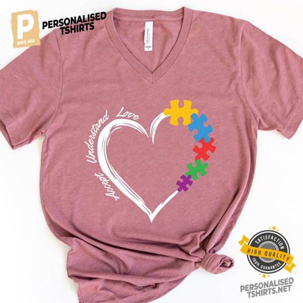 Autism Accept Understand Love Comfort Colors T shirt 1