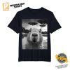 Capybara Selfie With Ufos Funny Weird Shirt 2