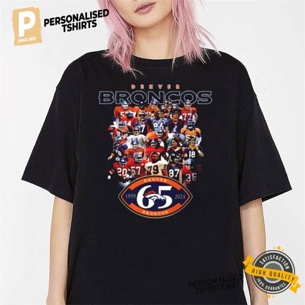 Denver Broncos Football NFL 65 Years shirt 1