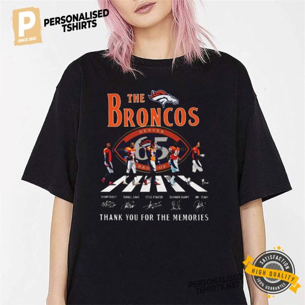 Denver Broncos Go On The Road Fotball T shirt 1