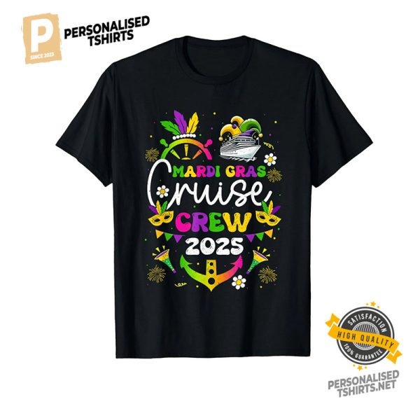 Mardi Gras Cruise Crew 2025 Family Trip Shirt 3