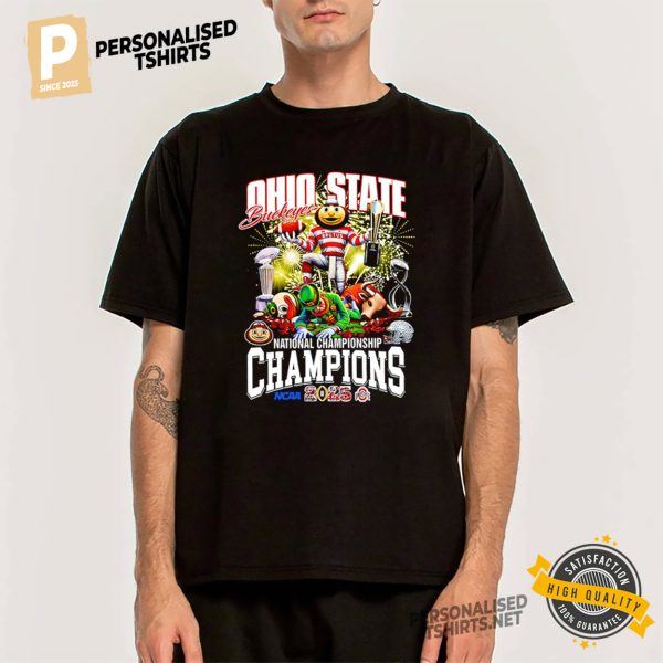 NCAA 2025 CFP Champions Ohio State Football Shirt 3