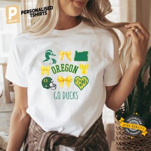 Oregon Ducks Bow Football T Shirt 1