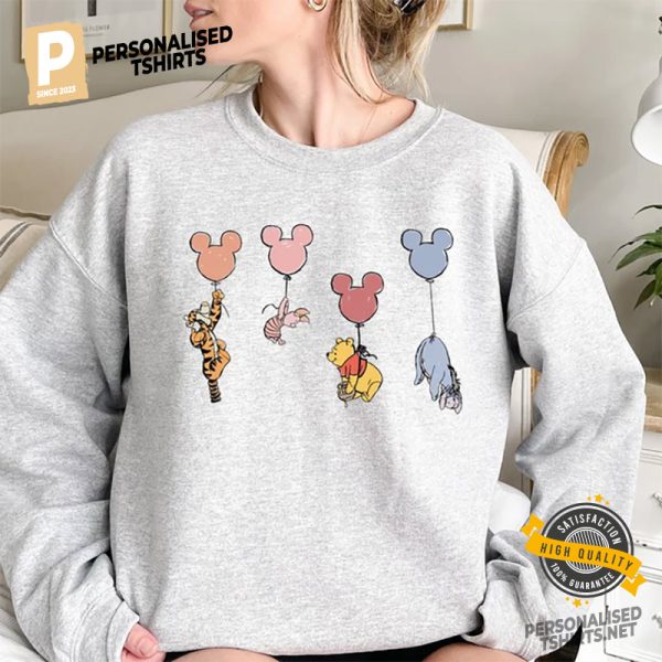 Pooh Balloons And Friends Disney Cute Shirt