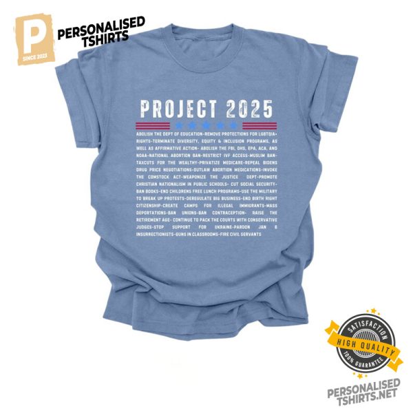 Project 2025 Pro Democracy Comfort Colors Tee 1