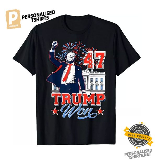 Trump Won 47th President Trump Inauguration Day 2025 T Shirt 3