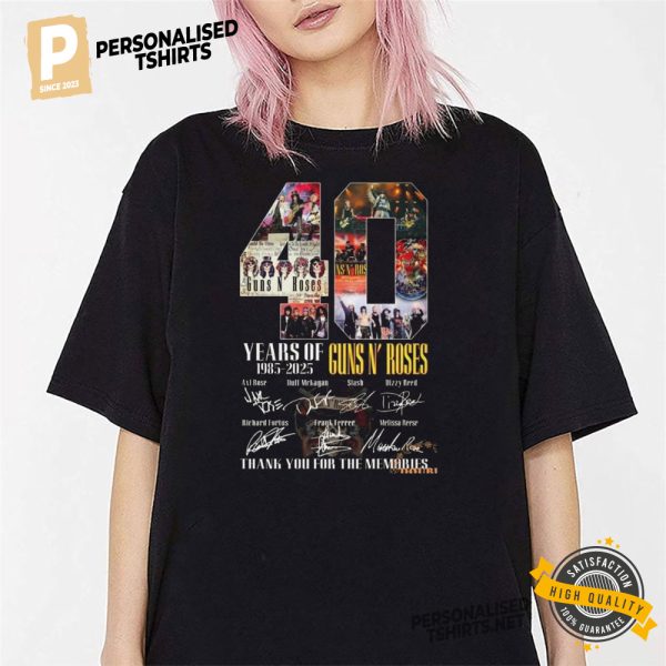 40 Years Of 1985 2025 Guns N’ Roses Shirt 1