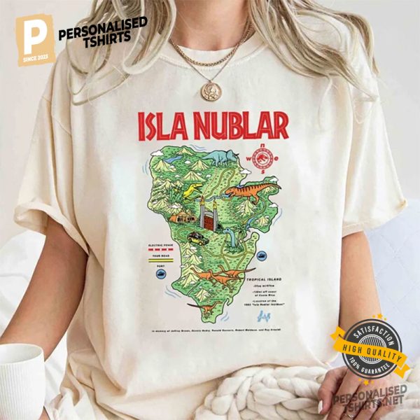 Dinosaur Isla Map Jurassic World Shirt 1