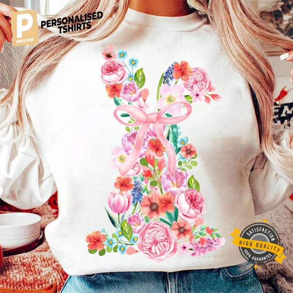 Floral Easter Bunny Shirt1