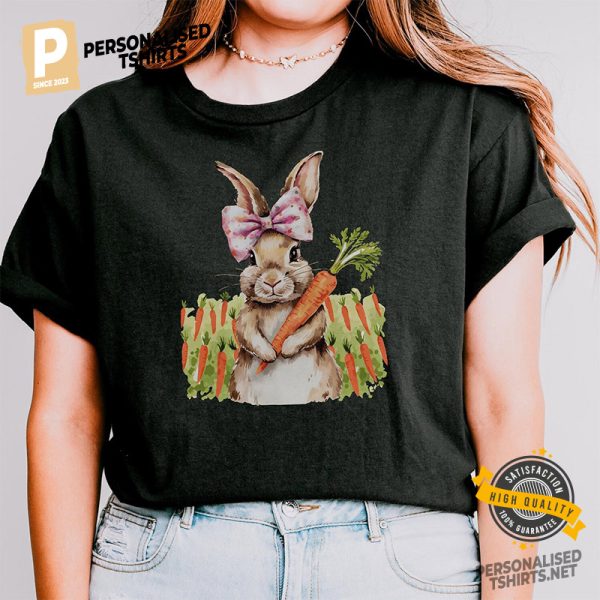 Happy Easter Carrot Bunny Tee