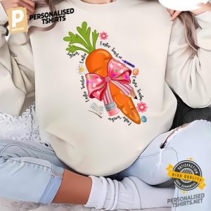 Happy Easter Cute Carrot Comfort Colors Tee 1