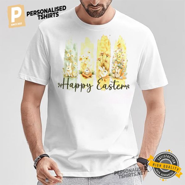 Happy Easter Floral Bunny Shirt