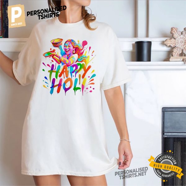 Happy Holi Festival India Color T shirt