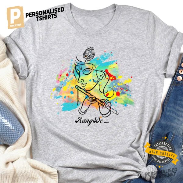 Holi Rang De Krishna Lover Shirt