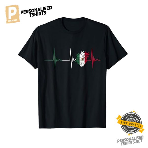 Mexico Heartbeat Mexico Flag Mexican Pride Shirt 1