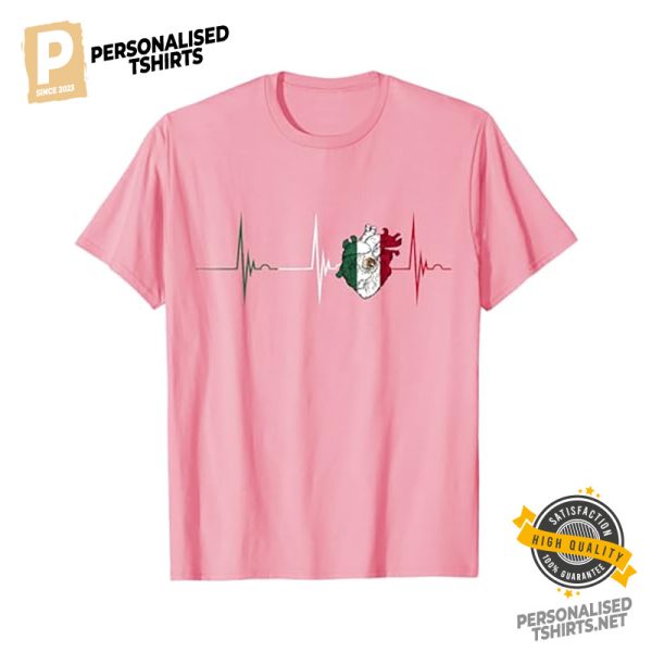 Mexico Heartbeat Mexico Flag Mexican Pride Shirt 3