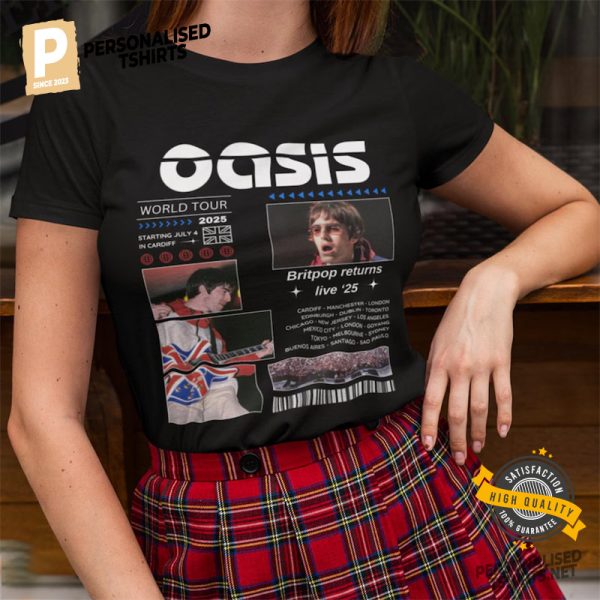 Oasis 2025 Tour Rock Music Shirt 1