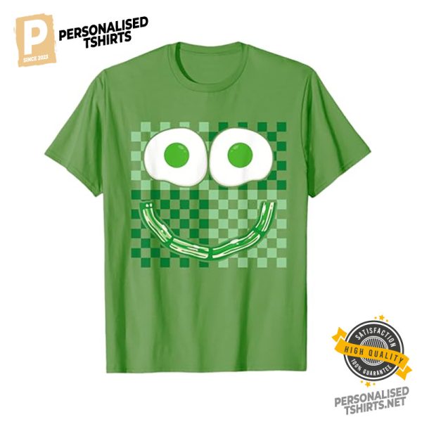 Smile Face Eggs And Bacon St Patrick's Breakfast T shirt 2