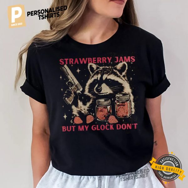 Strawberry Jams Raccoon T Shirt