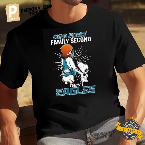 Snoopy And Jesus God Philadelphia Eagles Philly T shirts 1