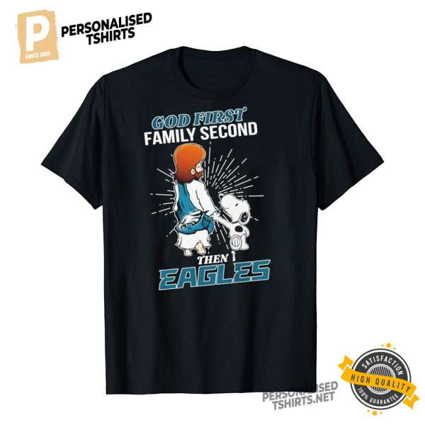 Snoopy And Jesus God Philadelphia Eagles Philly T shirts